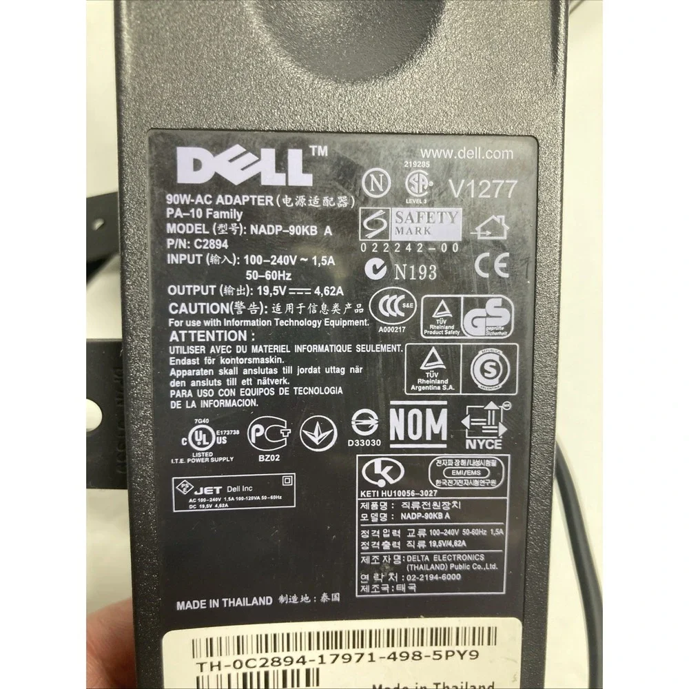 Laptop AC Adapter Charger for Dell NADP-90kb P-10 PA 10 0DF266 YP368 CN-0DF266